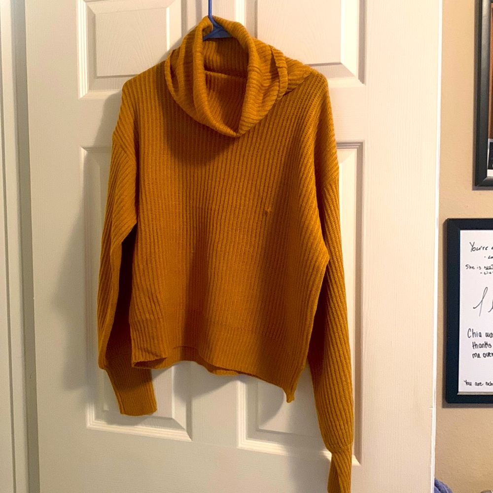 Medium Mustard Yellow Turtle-Neck Sweater :)
